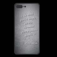 Coque  Iphone 8 Plus PREMIUM Vérité pure Noir Citation Oscar Wilde