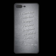Coque  Iphone 8 Plus PREMIUM Ame nait Noir Citation Oscar Wilde