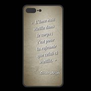 Coque  Iphone 8 Plus PREMIUM Ame nait Sepia Citation Oscar Wilde