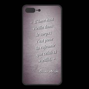 Coque  Iphone 8 Plus PREMIUM Ame nait Violet Citation Oscar Wilde