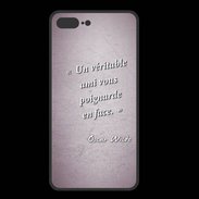Coque  Iphone 8 Plus PREMIUM Ami poignardée Rose Citation Oscar Wilde