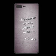 Coque  Iphone 8 Plus PREMIUM Ami poignardée Violet Citation Oscar Wilde