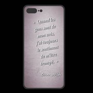 Coque  Iphone 8 Plus PREMIUM Avis gens Rose Citation Oscar Wilde