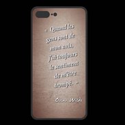 Coque  Iphone 8 Plus PREMIUM Avis gens Rouge Citation Oscar Wilde