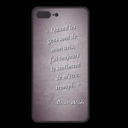 Coque  Iphone 8 Plus PREMIUM Avis gens violet Citation Oscar Wilde