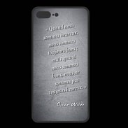 Coque  Iphone 8 Plus PREMIUM Bons heureux Noir Citation Oscar Wilde
