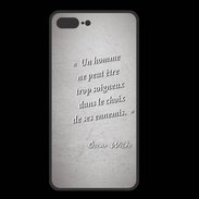 Coque  Iphone 8 Plus PREMIUM Choix ennemis Gris Citation Oscar Wilde