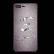 Coque  Iphone 8 Plus PREMIUM Définir Violet Citation Oscar Wilde