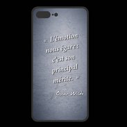 Coque  Iphone 8 Plus PREMIUM Emotion égarée Bleu Citation Oscar Wilde
