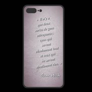 Coque  Iphone 8 Plus PREMIUM Gens attrayants Rose Citation Oscar Wilde