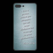Coque  Iphone 8 Plus PREMIUM Gens attrayants Turquoise Citation Oscar Wilde