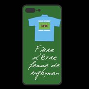Coque  Iphone 8 Plus PREMIUM Femme de rugbyman Bonus offensif-défensif Vert 2