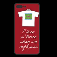 Coque  Iphone 8 Plus PREMIUM Mère de rugbyman Bonus offensif-défensif Rouge