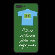 Coque  Iphone 8 Plus PREMIUM Père de rugbyman Bonus offensif-défensif Vert 2