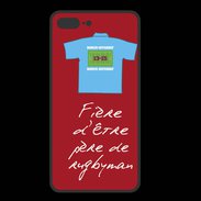 Coque  Iphone 8 Plus PREMIUM Père de rugbyman Bonus offensif-défensif Rouge 2