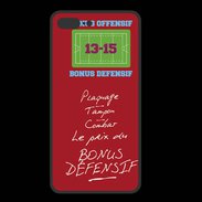 Coque  Iphone 8 Plus PREMIUM Plaquage Bonus offensif-défensif Rouge
