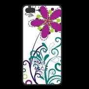 Coque  Iphone 8 Plus PREMIUM motif floral bleu