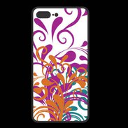 Coque  Iphone 8 Plus PREMIUM motif floral orange