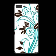 Coque  Iphone 8 Plus PREMIUM motif floral bleu clair
