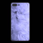 Coque  Iphone 8 Plus PREMIUM Effet de plumes bleues PR