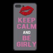 Coque  Iphone 8 Plus PREMIUM Keep Calm Girl Gris