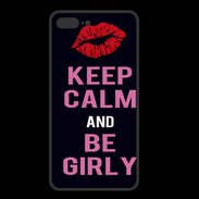Coque  Iphone 8 Plus PREMIUM Keep Calm Girly Noir