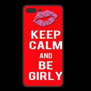 Coque  Iphone 8 Plus PREMIUM Keep calm Girly Rouge