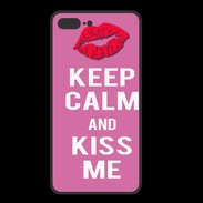 Coque  Iphone 8 Plus PREMIUM Keep Calm Kiss me Rose
