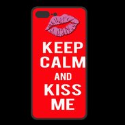 Coque  Iphone 8 Plus PREMIUM Keep Calm Kiss me Rouge