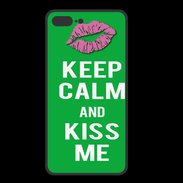 Coque  Iphone 8 Plus PREMIUM Keep Calm Kiss me Vert