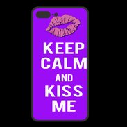 Coque  Iphone 8 Plus PREMIUM Keep Calm Kiss me Violet