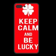 Coque  Iphone 8 Plus PREMIUM Keep Calm Be Lucky Rouge
