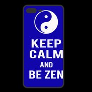 Coque  Iphone 8 Plus PREMIUM Keep Calm Be Zen Bleu