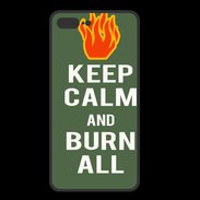 Coque  Iphone 8 Plus PREMIUM Keep Calm Burn Kaki