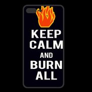 Coque  Iphone 8 Plus PREMIUM Keep Calm Burn Noir