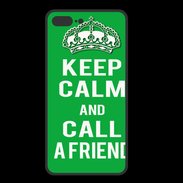 Coque  Iphone 8 Plus PREMIUM Keep Calm Call friend Vert