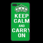 Coque  Iphone 8 Plus PREMIUM Keep Calm Carry on Vert
