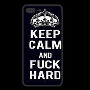 Coque  Iphone 8 Plus PREMIUM Keep Calm Fuck hard Noir