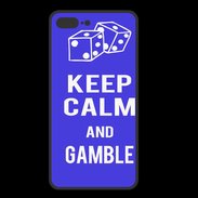 Coque  Iphone 8 Plus PREMIUM Keep Calm Gamble Bleu