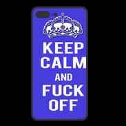 Coque  Iphone 8 Plus PREMIUM Keep Calm Fuck off bleu