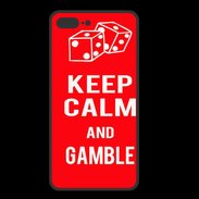 Coque  Iphone 8 Plus PREMIUM Keep Calm Gamble Rouge