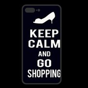 Coque  Iphone 8 Plus PREMIUM Keep Calm Go Shopping Noir