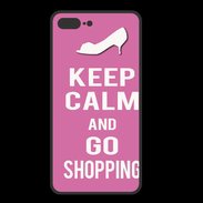 Coque  Iphone 8 Plus PREMIUM Keep Calm Go Shopping Rose