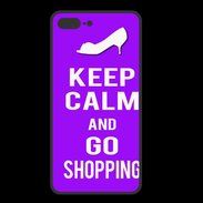 Coque  Iphone 8 Plus PREMIUM Keep Calm Go Shopping Violet