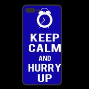 Coque  Iphone 8 Plus PREMIUM Keep Calm Hurry up Bleu