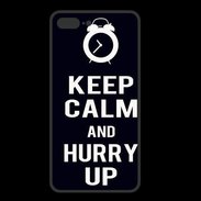 Coque  Iphone 8 Plus PREMIUM Keep Calm Hurry up Noir