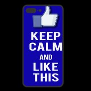 Coque  Iphone 8 Plus PREMIUM Keep Calm Like This Bleu