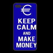 Coque  Iphone 8 Plus PREMIUM Keep Calm Make money Bleu