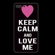 Coque  Iphone 8 Plus PREMIUM Keep Calm Love Noir