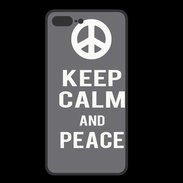 Coque  Iphone 8 Plus PREMIUM Keep Calm Peace Gris